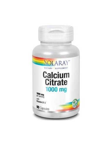 Calcium W/D3 Citrate 1000 mg - 90 Cápsulas Solaray