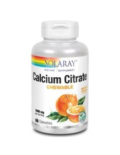 Calcium Citrate 1000 mg Solaray 60 comprimidos masticables