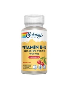 Vitamina B12 + Acido Folico 1000 Mcg 90 Comp de Solaray 2