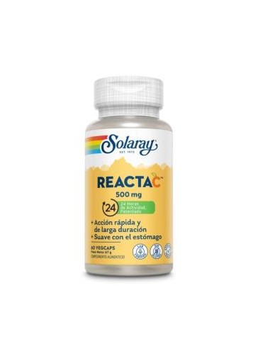 Reacta C 500 mg Solaray - 60 cápsulas vegetales naturales