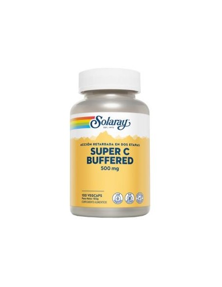Super Vitamin  C - 100 Vegcaps Accion Retardada de Solaray