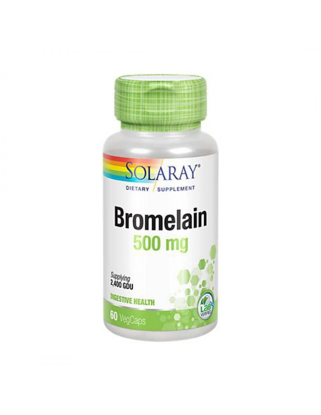 Bromelaina Solaray 60 cápsulas | Apoyo natural digestivo