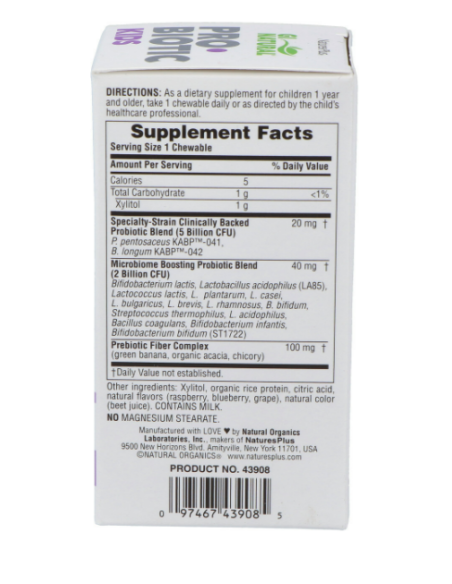 Gi Natural Probiotic Kids 30 Comp. Mastic. de Natures Plus