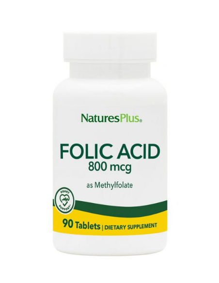 Ácido Fólico Natures Plus 90 Comp. | Salud y Bienestar