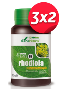 Pack 3X2 Rhodiola 500 mg - 30 Comprimidos Mgdose Oferta