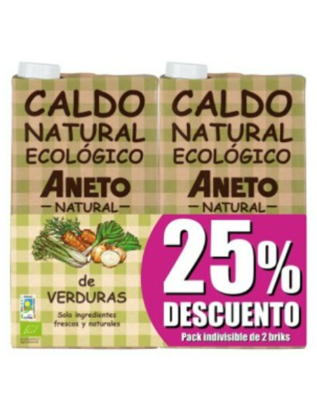Caldo De Verduras 2Udsx1L 25% Dto. Eco** de Aneto