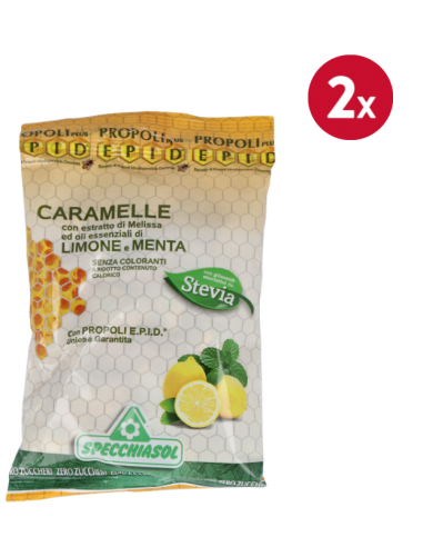 Pack 2 uds Caramelos Limon/Melisa 24 Piezas Specchiasol