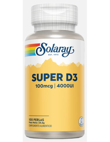 Vitamin D3 400 UI Solaray – 120 Perlas para tu Bienestar