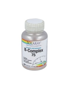 B Complex Accion Retardada 75 Mg. 100Cap. de Solaray