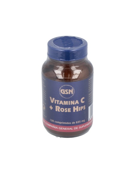Vitamina C + Rose Hips 650Mg.Con Bioflav.Citr.100C de Gsn**