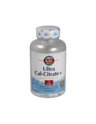 Ultra Cal Citrate + K2   120Compr. de Solaray