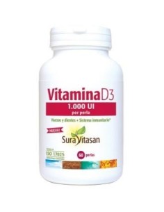 Vitamina D3 1.000Ui 60Perlas. de Sura Vitasan
