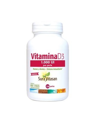 Vitamina D3 1.000Ui 120Perlas. de Sura Vitasan