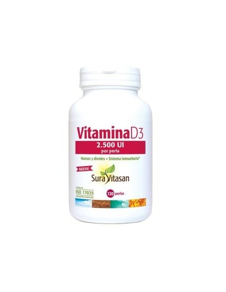 Vitamina D3 2.500Ui 120Perlas. de Sura Vitasan