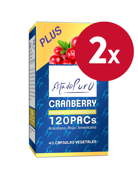 Pack 2 Unidades Cranberry 120 Pacs 40Cap. Estado Puro de Ton