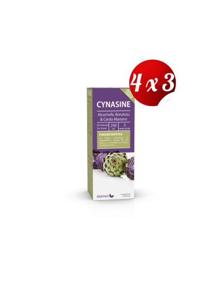 Pack 4x3 uds Cynasine Solucion Oral 250Ml. de Dietmed