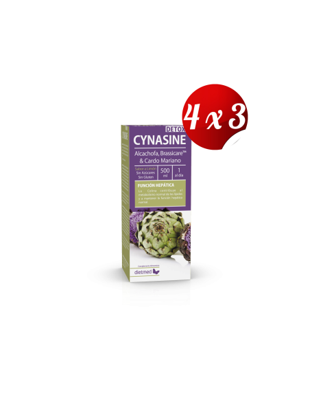 Pack 4x3 uds Cynasine Detox Solución Oral 500 Ml De Dietmed