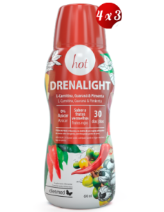 Pack 4x3 uds Drenalight Hot  Solución Oral  600 Ml De Dietmed