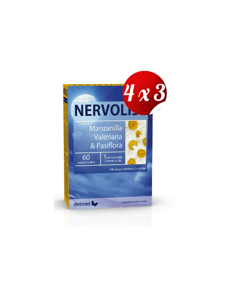 Pack 4x3 uds Nervolise 60 Comprimidos De Dietmed