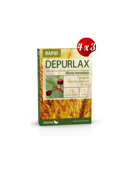 Pack 4x3 uds Depurlax  15 Comprimidos De Dietmed