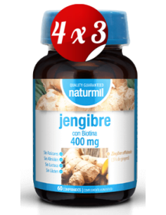Pack 4x3 uds Jengibre 400 Mg  60 Comprimidos De Dietmed