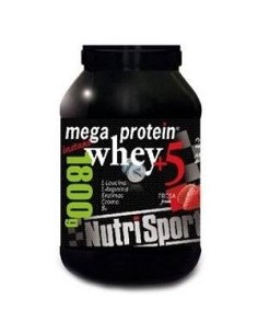 Mega Protein 5 Whey Fresa 1,8Kg. de Nutrisport