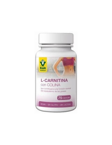 L-Carnitina Con Colina 75 Cápsulas  Sg Vegan Raab Vitalfood