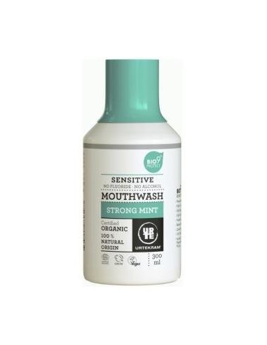 Enjuague Bucal Menta Fuerte 300Ml. Eco Vegan de Urtekram