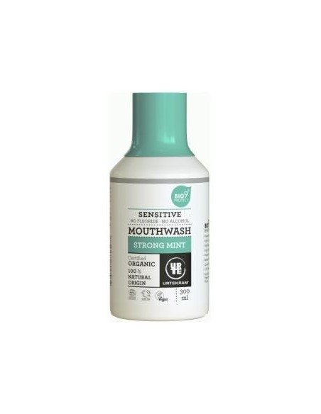 Enjuague Bucal Menta Fuerte 300Ml. Eco Vegan de Urtekram