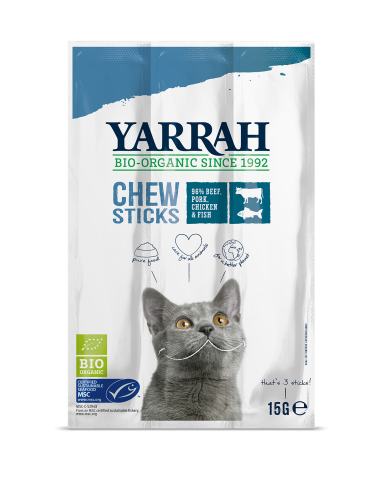 Sticks Con Pescado Y Espirulina Bio 15 g  de Yarrah