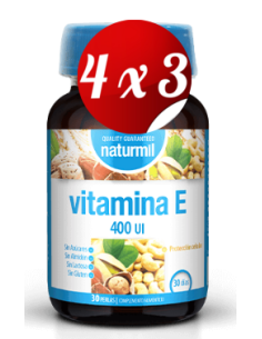 Pack 4x3 uds Vitamina E 400 Ui  30 Capsulas De Dietmed