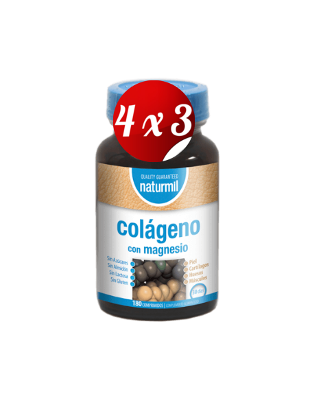 Pack 4x3 uds Colageno 600 Mg 180 Comprimidos De Dietmed
