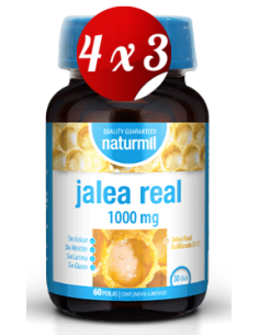 Pack 4x3 uds Jalea Real 1000 Mg Perlas 60 Capsulas De Dietmed