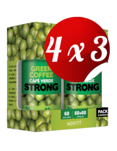 Pack 4x3 uds Café Verde Strong Pack Económico  60+60 Capsulas De Dietmed
