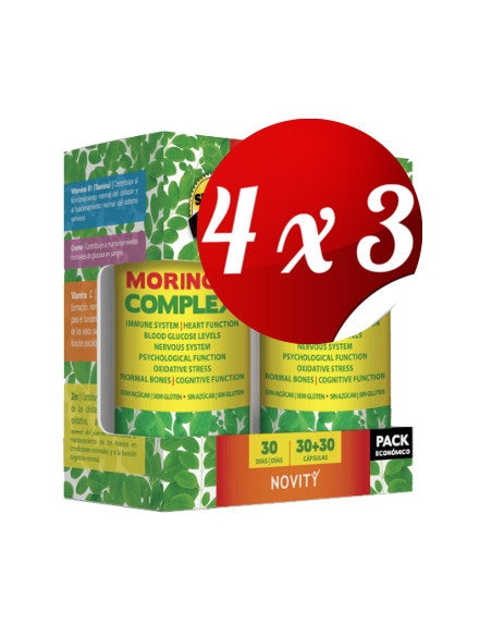 Pack 4x3 uds Moringa Comlex Pack Económico  30+30 Capsulas De Dietmed