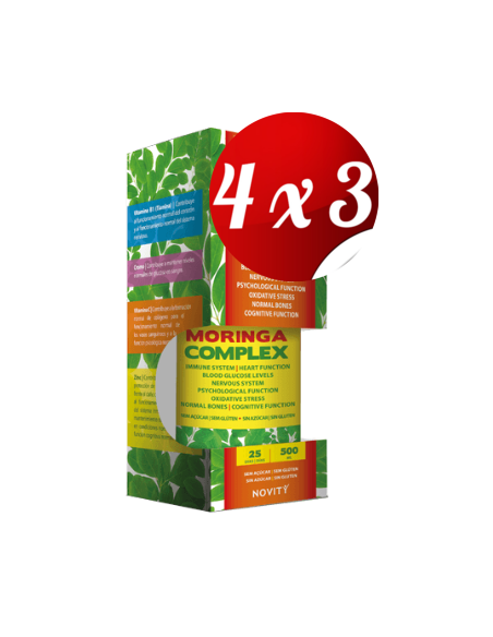 Pack 4x3 uds Moringa Solución Oral 500 Ml De Dietmed