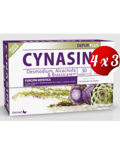 Pack 4x3 uds Cynasine Depur Plus  30 X 15 Ml Ampollas De Dietmed