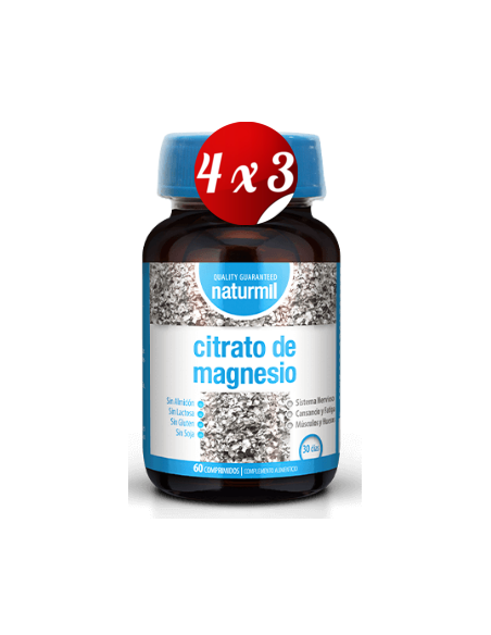 Pack 4x3 uds Citrato De Magnesio60 Comprimidos De Dietmed