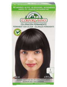 Tinte Permanente Negro (1) 140 ml de Corpore Sano