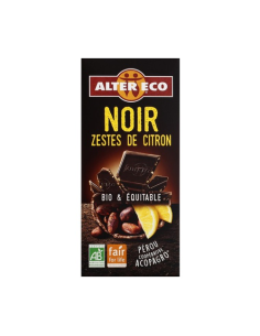 Chocolate Negro Con Limón Bio, 100 G de Altereco