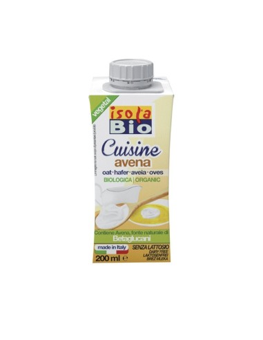 Crema De Avena Para Cocinar 200Ml. Bio de Isola