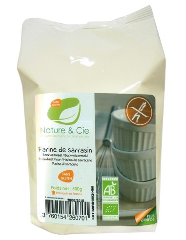 Harina De Trigo Sarraceno Sin Gluten Bio, 500 G de Nature&Cie
