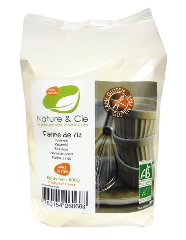 Harina De Arroz Sin Gluten Bio, 500 G de Nature&Cie