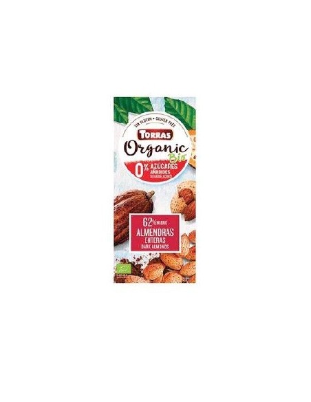 Chocolate Negro 62% Con Almendras 150G Bio Sg S/A de Torras