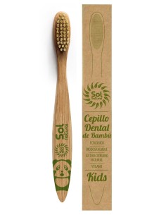 Cepillo De Bambú Infantil Cajita 1/U 1/U Sol Natural