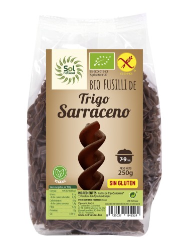 Fusilli De Trigo Sarraceno Sin Gluten Bio 250 g  de Solnatural
