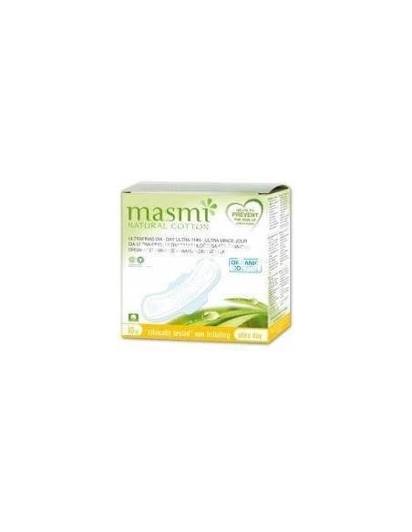 Compresas Masmi Natural Cotton Ultra Dia Alas 10Un de Masmi