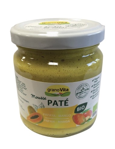 Paté Mousse De Papaya Y Mango Bio, 175 G de Granovita