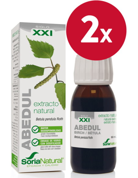 Pack de 2 ud Ext. Abedul Xxi 50Ml. S/Al de Soria Natu