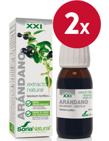 Pack de 2 ud Ext. Arandano Xxi 50Ml. S/Al de Soria Na